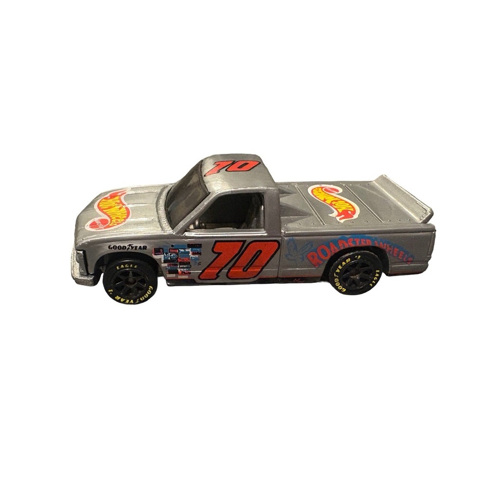 1995 Hot‎ Wheels Chevy 1500 #70 Roadster Silver  1:64 Die Cast 3" Race Pickup